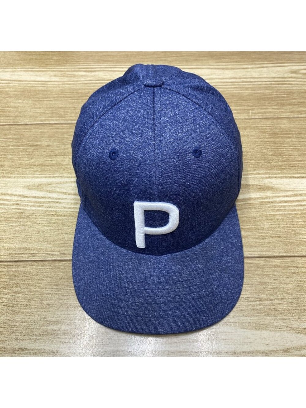 Puma 110 Adult Baseball Cap Jean Flat Bill Hat Embroidered Strap Back Adjustable